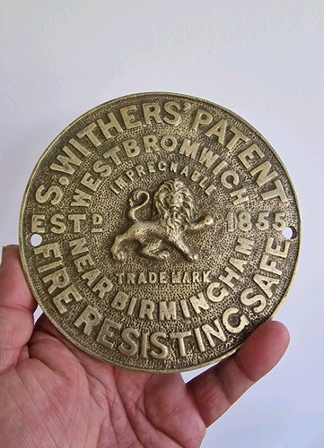 Antique safe plaque - plaque, plate
