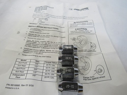 Polaris atv 2873335 chrome - atv, lug