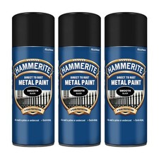3X Hammerite Smooth Black