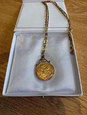 1902 King Edward Full Sovereign 22ct Gold with 9ct gold chain