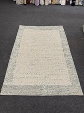 Plait Border Rug – 160cm x 230cm | Neutral Woven Area Rug with Textured Design