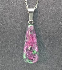 Ruby Zoisite Necklace Natural