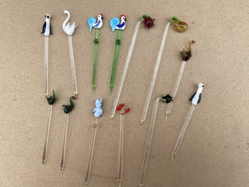 Vintage lampwork swizzle - ,