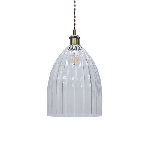 Modern clear fluted - clear, glass