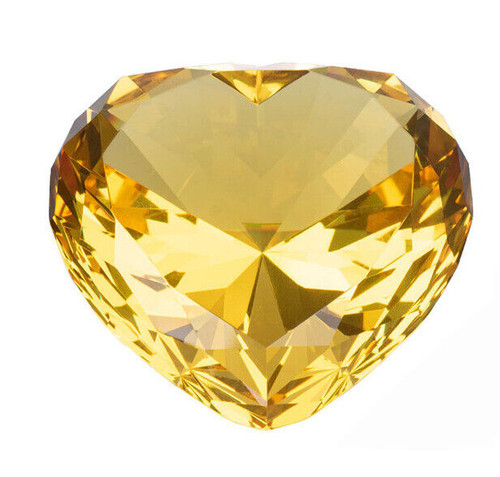 Large 90mm crystal heart - 90mm,
