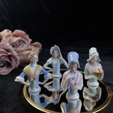 Porcelain Half Doll Lot of 4