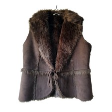 Vintage M&S Brown Faux Suede