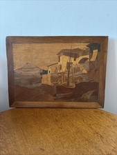 Vintage Marquetry Art Wooden