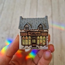Vintage 1980s Wade England Cottage Whimsey-on-Why Morgan Chemist Miniature House