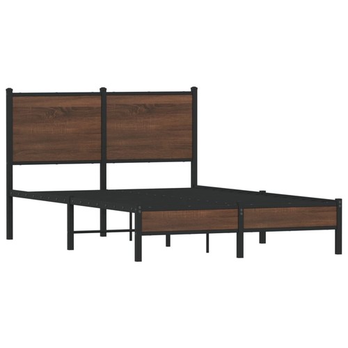 Metal bed frame with - metal, headboard