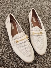 Topshop White Leather Brogues