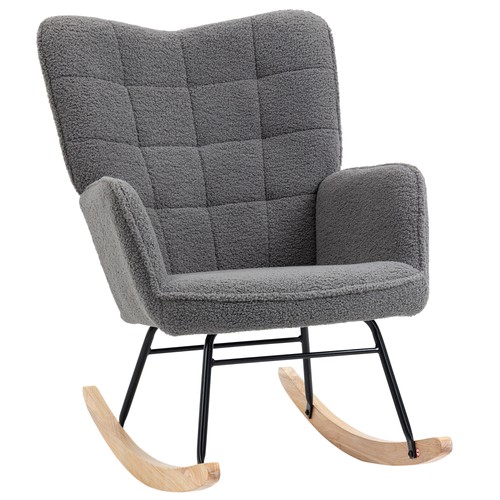 Homcom wingback rocking - rocking, chair