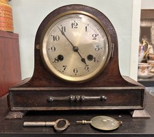 Antique German Kienzle Chiming Mantle Clock with Key