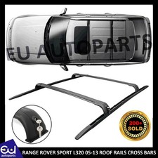 FOR LR RANGE ROVER SPORT L320 ROOF RACK RAILS CROSS BARS BLACK SET KIT 2005-2013