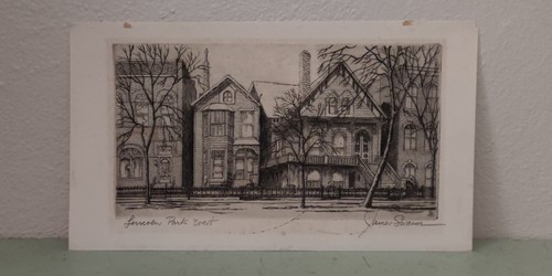 James swann etching lincoln - swann,