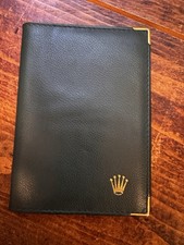 Rolex Vintage Leather Wallet Passport/Card Holder Green 0068.08.05