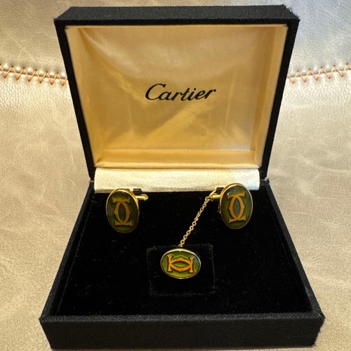 Cartier cufflinks tie - tie, pin