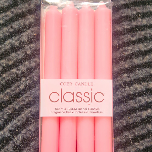 Coer candle classic pink 25cm - coer,
