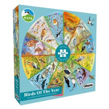 Gibsons RSPB Birds of the Year 500 Piece Circular Jigsaw Puzzle Nature Seasons