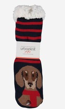SALE 😄 NEW TAGGED URBAN KNIT Sausage Dog Slipper Socks ONE SIZE Dachshund