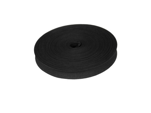 Black cotton bias binding tape - black,