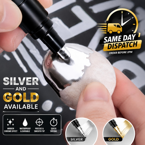 Metallic liquid chrome - metallic,