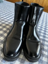 PATENT BLACK CHELSEA BOOTS