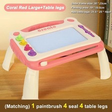 Children's Magnetic Color Drawing Board Writing Board Baby Drawing Art Stand uk