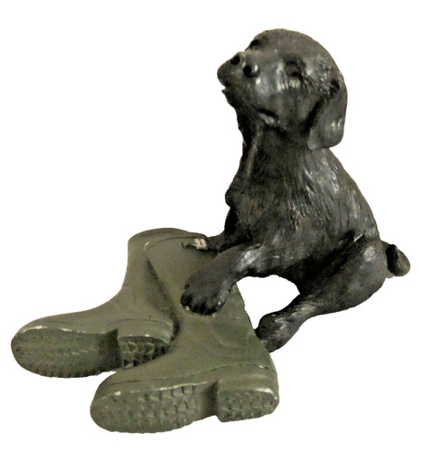Black labrador puppy - dog, by