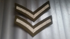 2 x British Army Military Rank Lance Corporal Sew on Badges Cotton Cloth Jacket