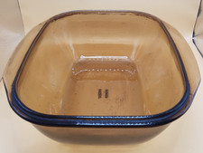 PYREX Vintage Smoke Glass Rectangular Baking Dish 28cm England