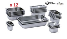12 xStainless Steel Gastronorm