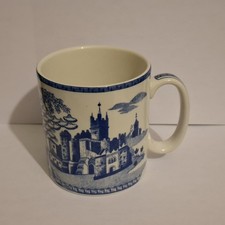 Vintage Blue & White Spode Gothic Castle Blue Room Collection China Mug