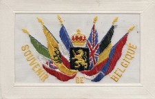 WW1 Patriotic Embroidered SILK