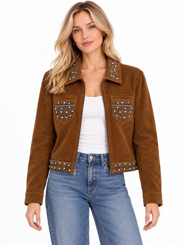 Zara suede rhinestone - suede,