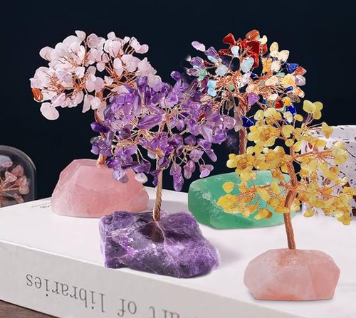 Purple pink yellow crystal - purple,