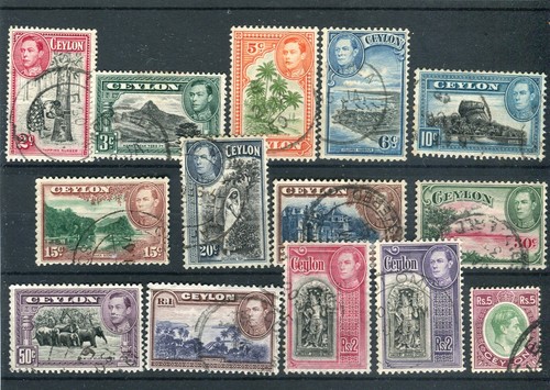 Ceylon kgvi 1938 set 14 - set, of
