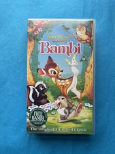 Disney Bambi VHS - Animated Movie 1942 - Walt Disney Classics w/ Inserts