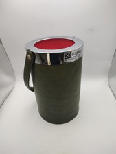 1970s Vintage Coldylux Turnwald wine bottle cooler Green faux leather Champagne 
