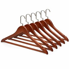 5 x Luxury Wooden Suit Hangers
