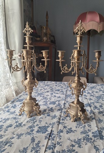 Pair candelabras vintage - candelabras,