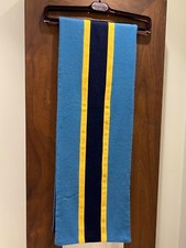 SCARF WOOL FLEECE STRIPED RECTANGULAR LONG WIDE BLUE UNISEX GIRLS VGC RRP £35