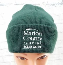 MARION COUNTY FLORIDA SOLID WASTE Unisex Embroidered Hunter Green Adult Beanie