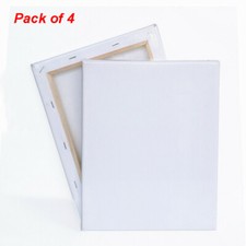 Blank Artist Canvas Art Board Painting Set 4X Stretched Framed White Large Small