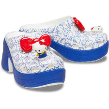 CROCS HELLO KITTY SIREN CLOGS SHOES PLATFORM SANDALS SIZE 7 - 8 EU 41/42 RRP £95