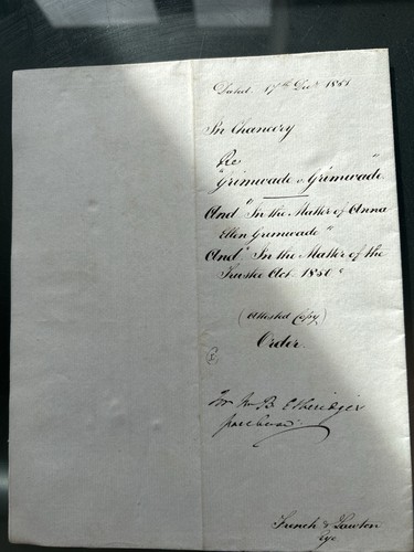 Antique 1851 chancery - chancery, court