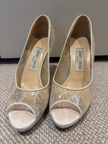 Jimmy choo lace mesh platform - jimmy,