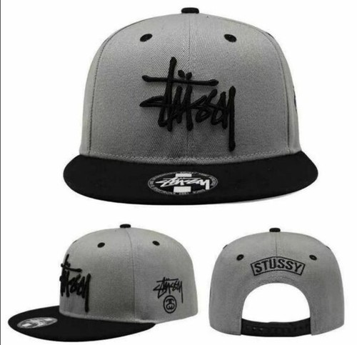 Stussy snapback cap grey - stussy,