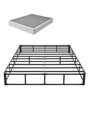 VEVOR Box Spring Queen Size Bed Frame with Fabric Cloth 79.1L x 59.6W x 9.1H in