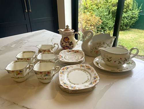 Vintage antique mixed china - &,
